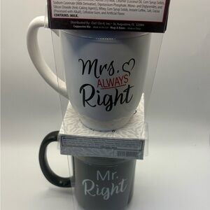 Mrs. and Mr. Right Mug Set